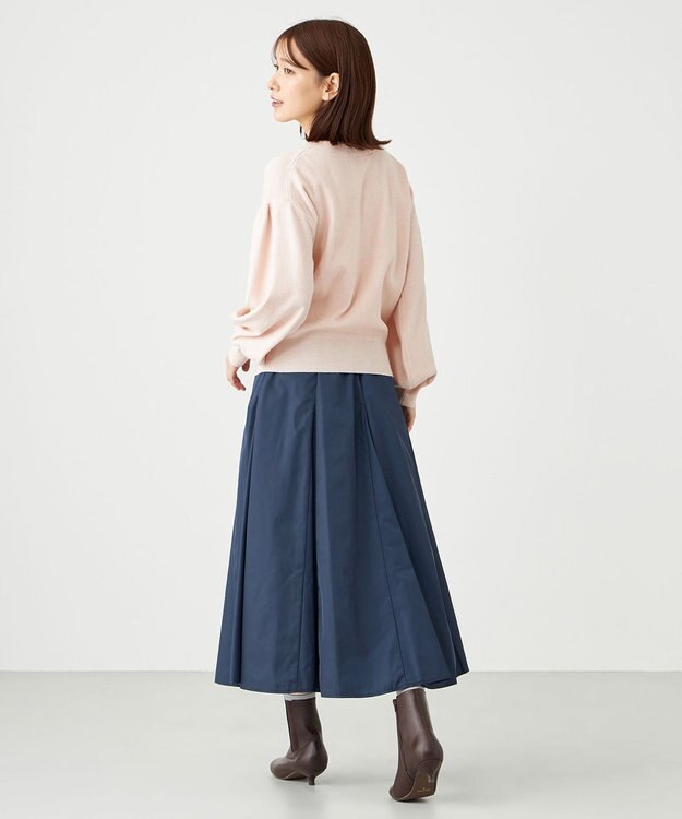 SHARE PARK LADIES ソフトタッチパフスリーブニット オフホワイト