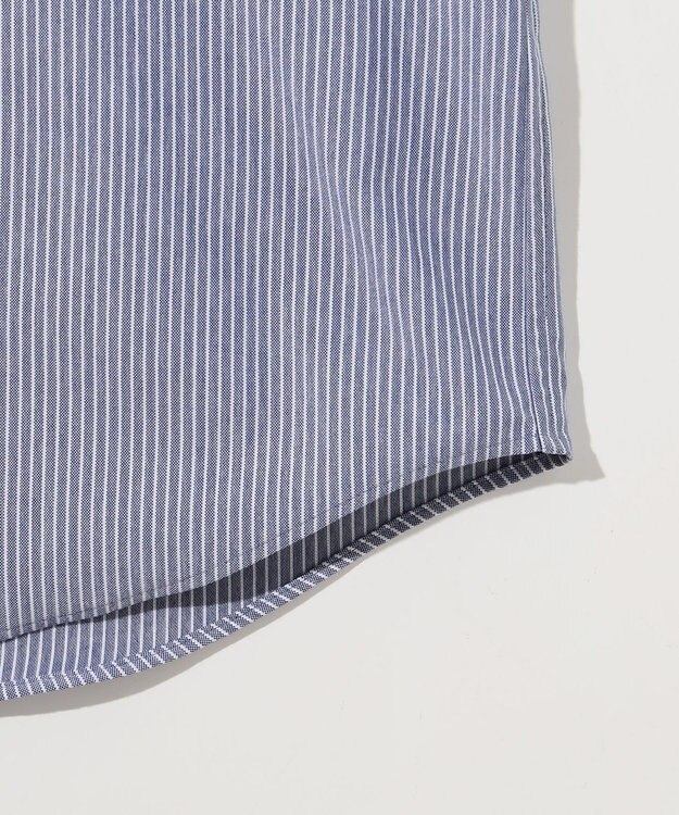 JOSEPH ABBOUD 【キングサイズ・イージーケア・ストレッチ】コンパクトジャージーヘアラインストライプ シャツ ネイビー系1