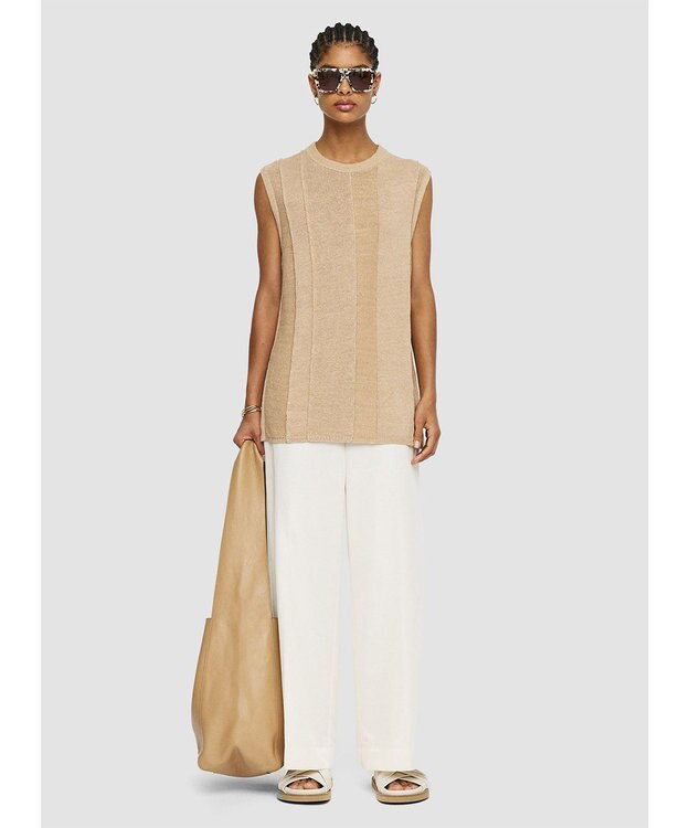 JOSEPH 【洗える】リネンブレンド　タンクトップ Sesame