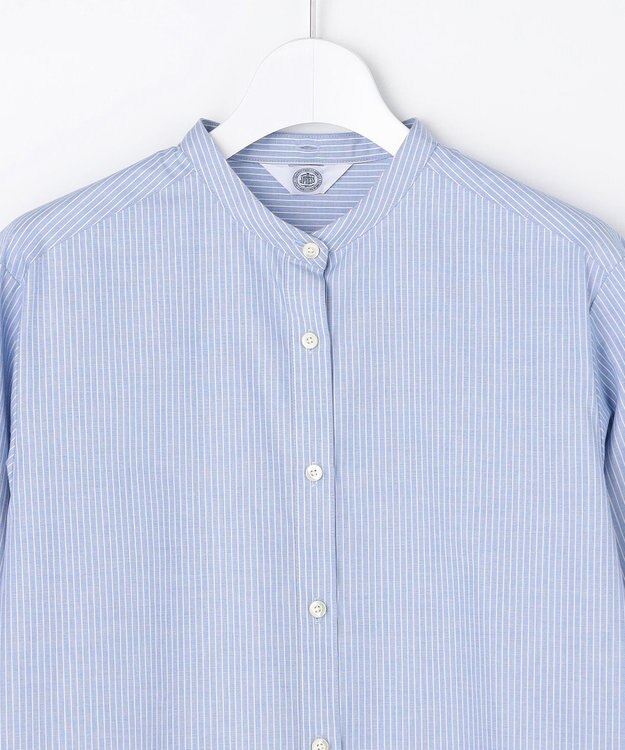 J.PRESS LADIES 【WEB限定カラーあり・2way】エステネージュ TYPEWRITER STRIPE シャツ サックスストライプ系