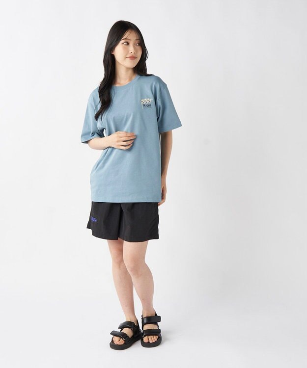 OP／FILA 【Kappa】バックグラフィック Tシャツ サックス