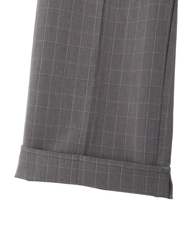 Green Parks きれいシルエットチェックワイドパンツ Glen Check