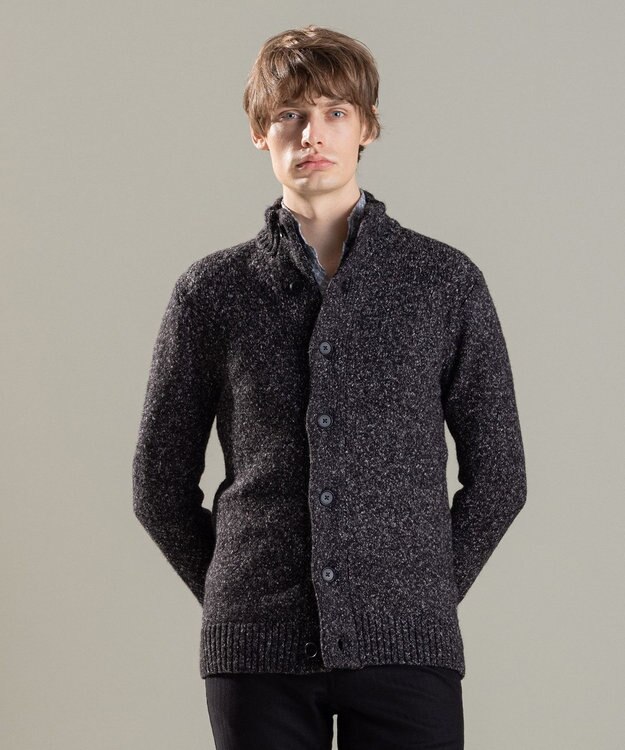 JOSEPH HOMME ツイストメランジ　ニットカーディガン　 グレー系