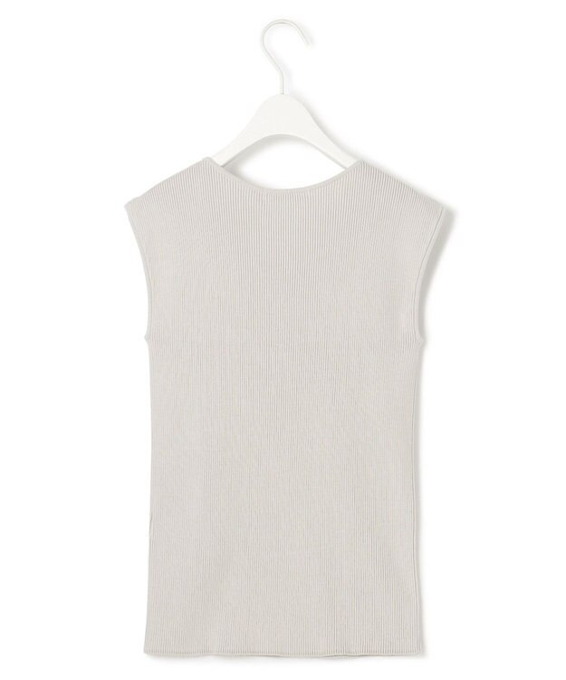 ICB 【UVカット・洗える】 オーガニックコットンリブ ノースリーブニット トープ系