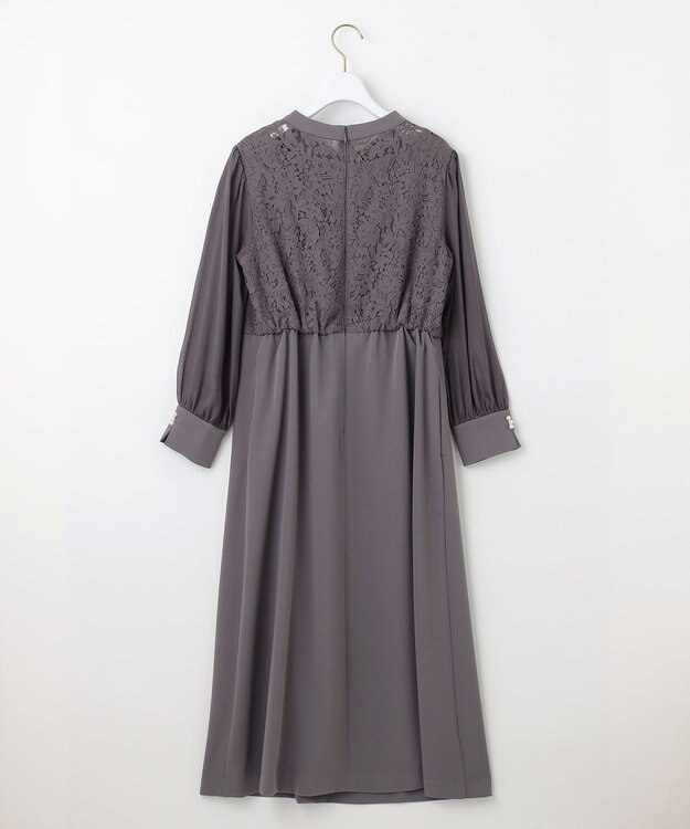 ANY SIS 【洗える】Nobleコンビ ドレス スレート