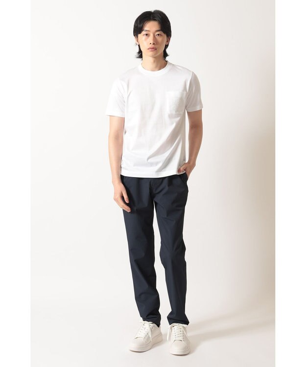 DAKS エンボスロゴ コットンTシャツ ホワイト