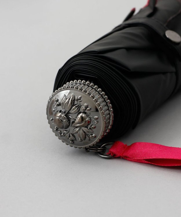 AURORA JILL STUART（ジル スチュアート）マーカーペインティング刺しゅう晴雨兼用傘(折りたたみ傘) フューシャピンク