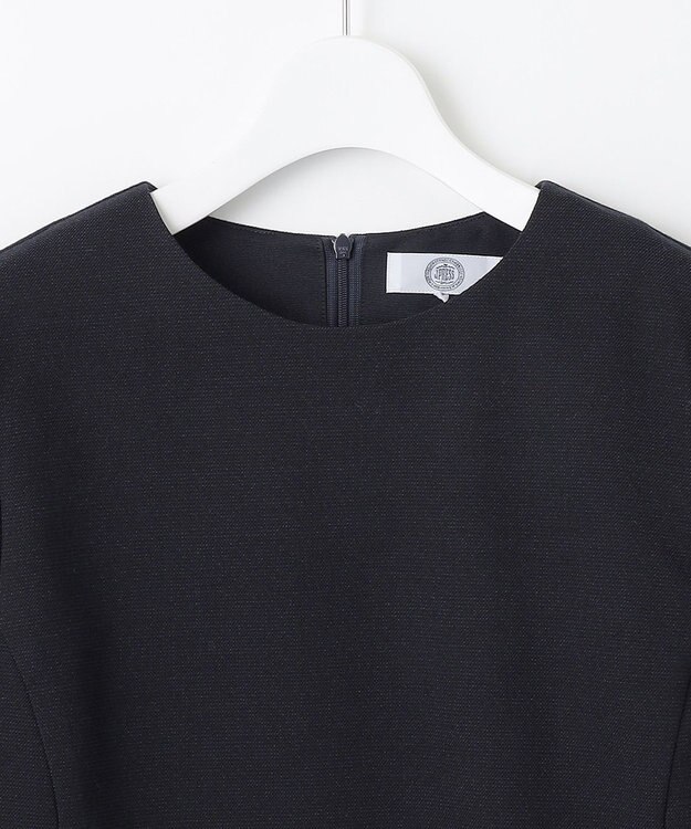 J.PRESS LADIES L ライトツイードストレッチ ブラウス ネイビー系