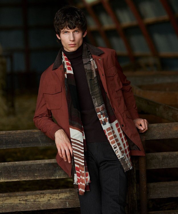 JOSEPH ABBOUD エスニックパターン ブラウン系6