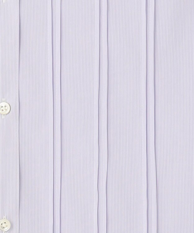 J.PRESS LADIES 【洗える】 BEZ VEGA ピンタック ストライプ ブラウス ふじ色系1