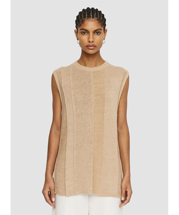 JOSEPH 【洗える】リネンブレンド　タンクトップ Sesame