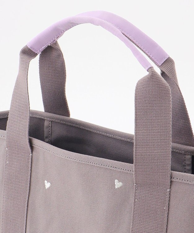 TOCCA 【大人百花コラボカラー有・WEB＆一部店舗限定】LUCKY SHOWER CANVASTOTE キャンバス トートバッグ グレー×ハート柄