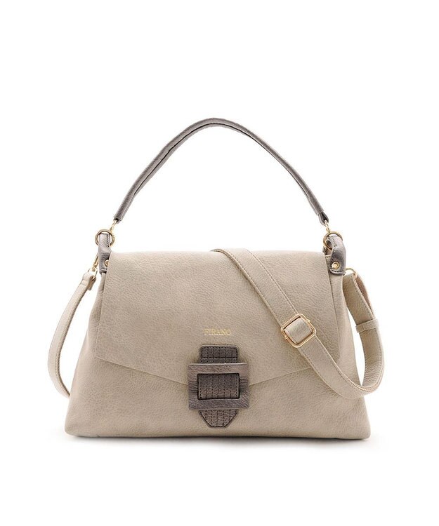 MioFIRANO バックル付きフラップトートバッグ 2WAY　FIRANO フィラノ GRAY