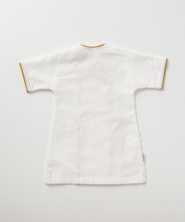 京和晒綿紗 【BABY】ベビーガーゼローブ　3重合わせ マスタードバイアス