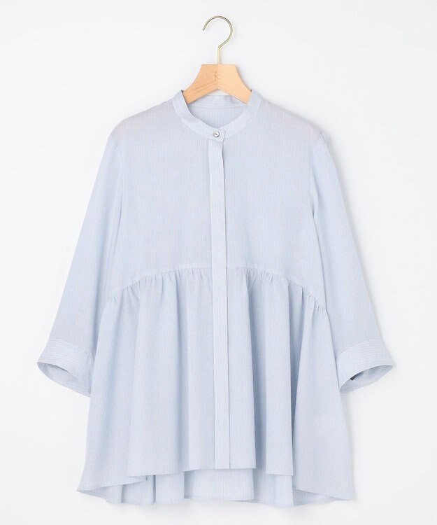 組曲 S 【先行予約】ニューリヨセルシャーティングペプラム ブラウス サックスブルー系1