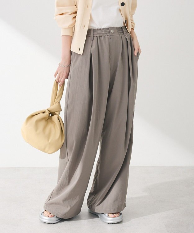 Green Parks ・ＳＵＧＡＲ　ＳＰＯＯＮ　カーブタックパンツ Gray Beige