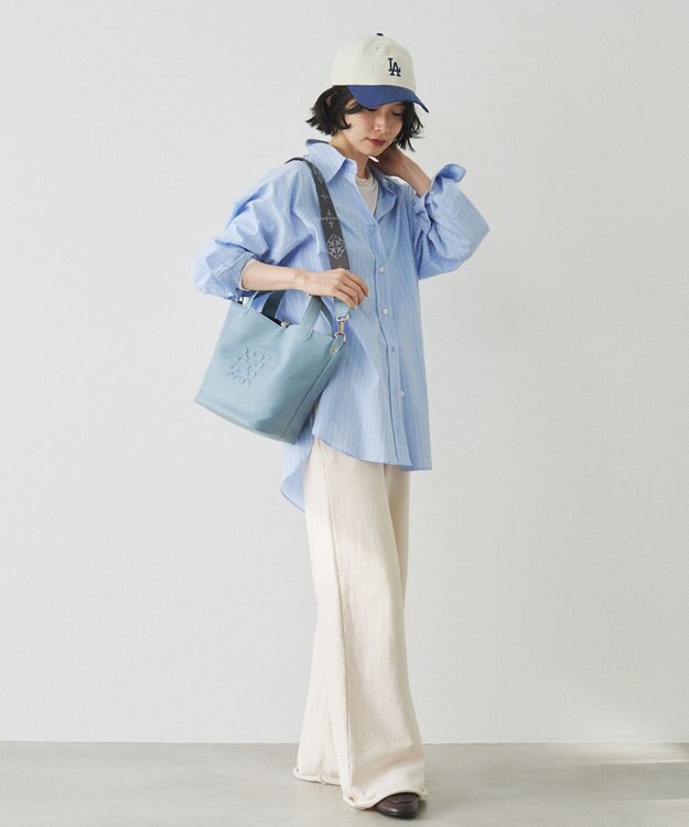 russet エンボスモノグラム2WAYミニトートバッグ(CE-1672-WEB) L.Blue