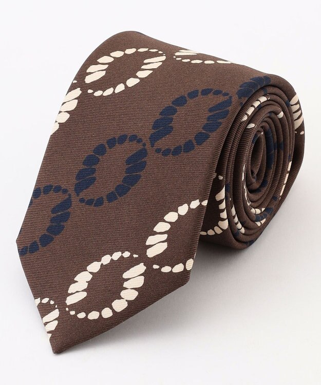 JOSEPH ABBOUD 【イタリア製】ビッグチェーン ネクタイ ダークブラウン系7