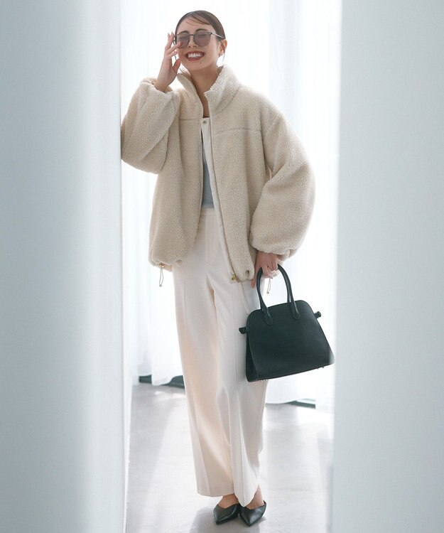 UNFILO 【TAION×UNFILO】リバーシブルボアダウン クリーム