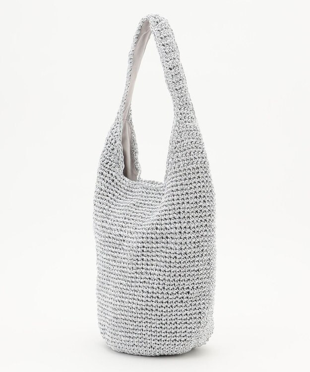 ANY 雑材トートバッグ シルバー