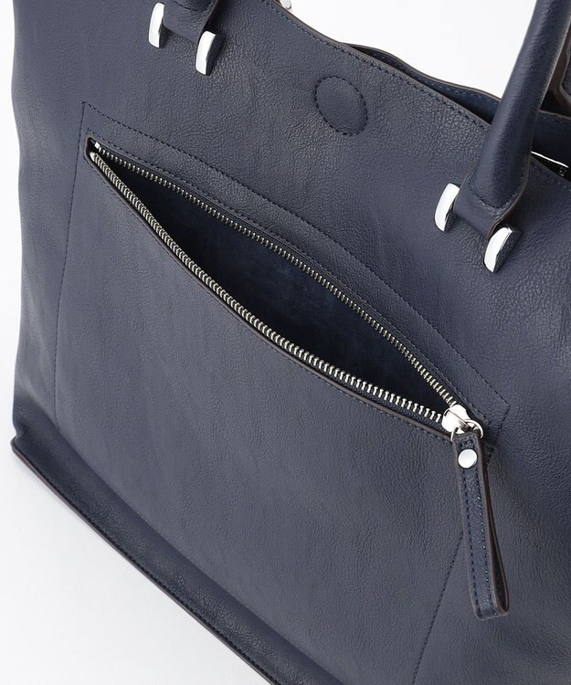 UNBILLION Otias アンティークタイプ合皮ビジネストート ネイビー