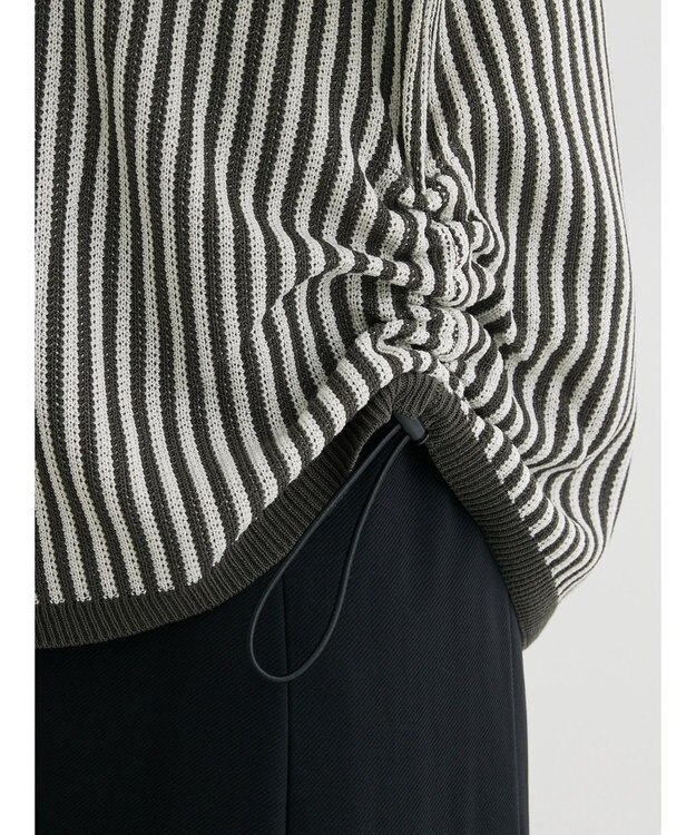 Green Parks ストライプドロストベスト Charcoal Gray