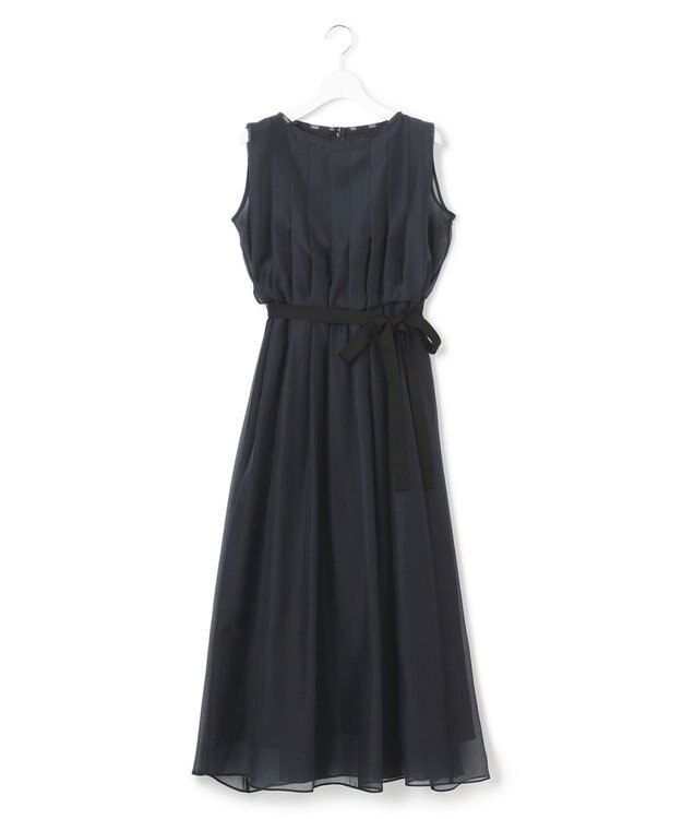 23区 【APPLAUDIR】グロッシーオーガンザ ドレス ネイビー系