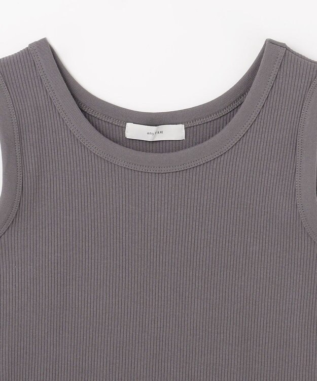 ANY L リブタンクトップ グレー