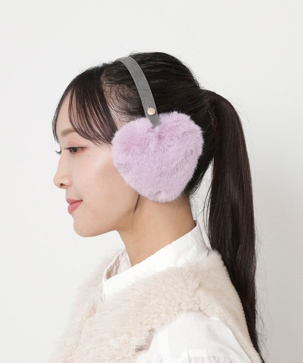 MOONBAT 【ラッピングBOX付き】FURLA ハート型イヤマフ ラベンダー