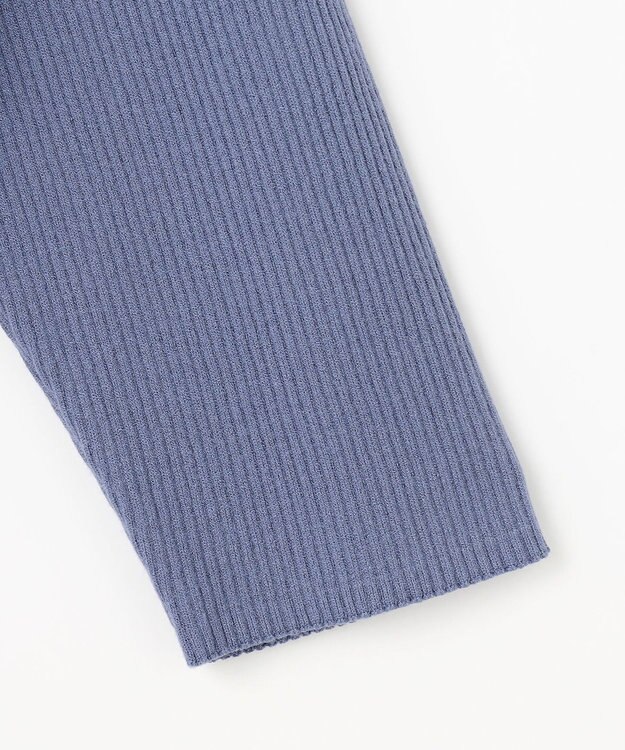 ANY SIS シアーフリルペプラム ニット スモーキーブルー