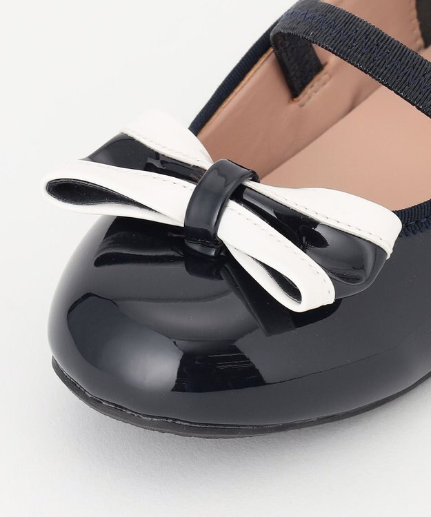 ANY KIDS エナメルバレエ ネイビー