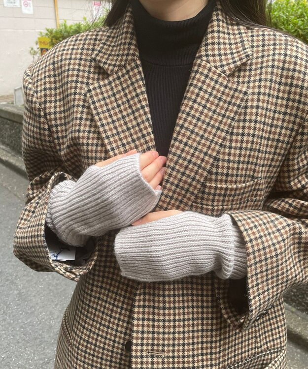 MOONBAT 【カシミヤ100%】リブニットアームウォーマー