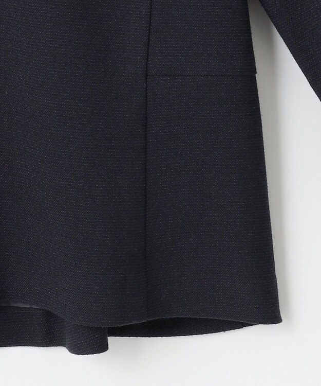 J.PRESS LADIES L ライトツイードストレッチ ブラウス ネイビー系