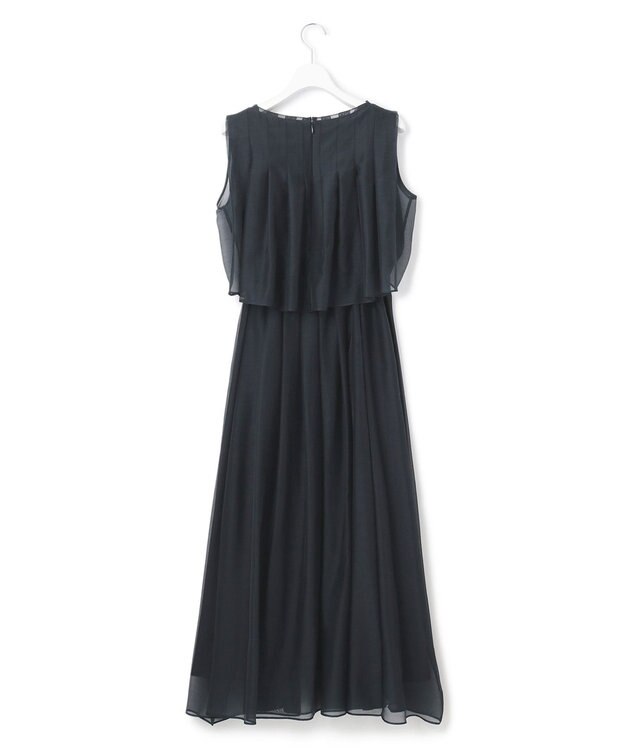 23区 【APPLAUDIR】グロッシーオーガンザ ドレス ネイビー系