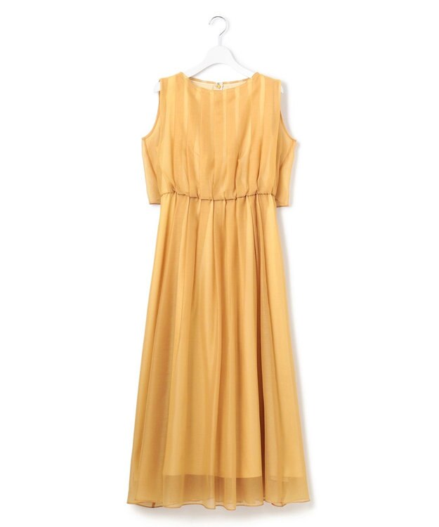23区 【APPLAUDIR】グロッシーオーガンザ ドレス イエロー系