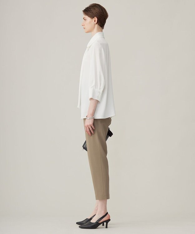 ICB 【洗える】ウール2WAYストレッチ ドロストパンツ フォーン系