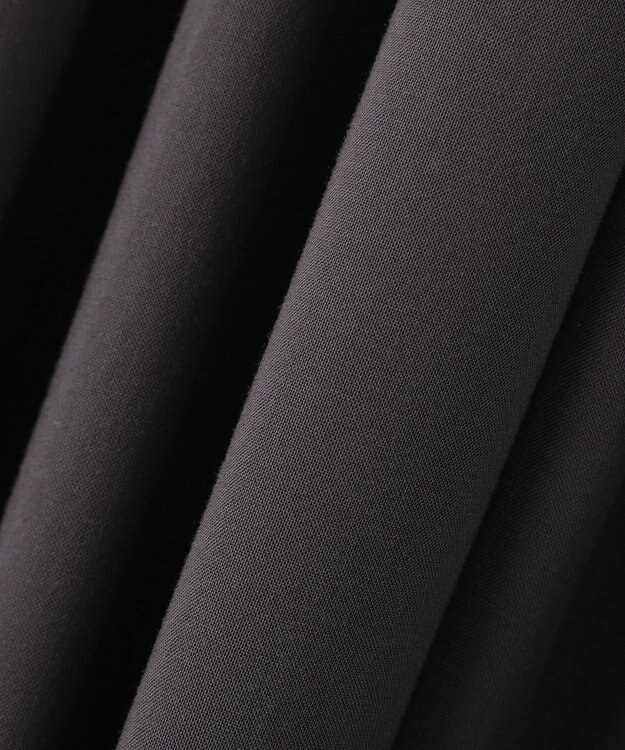 Green Parks スキッパーギャザーワンピース Charcoal Gray