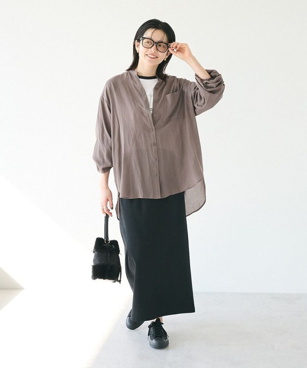 CRAFT STANDARD BOUTIQUE ヴィンテージボイルスキッパー長袖シャツ Mocha