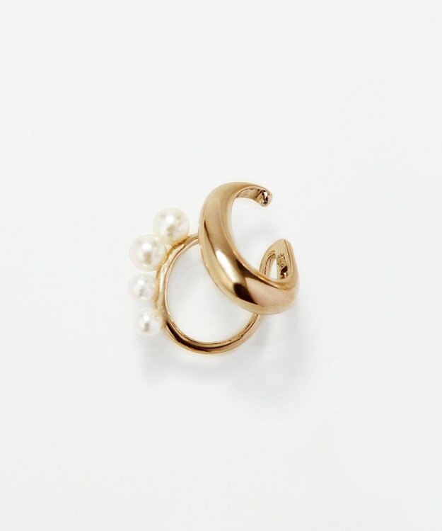 Phoebe 【セレモニーセット】クラスアップパールネックレス×ドレッシングパールイヤーカフSET ホワイト