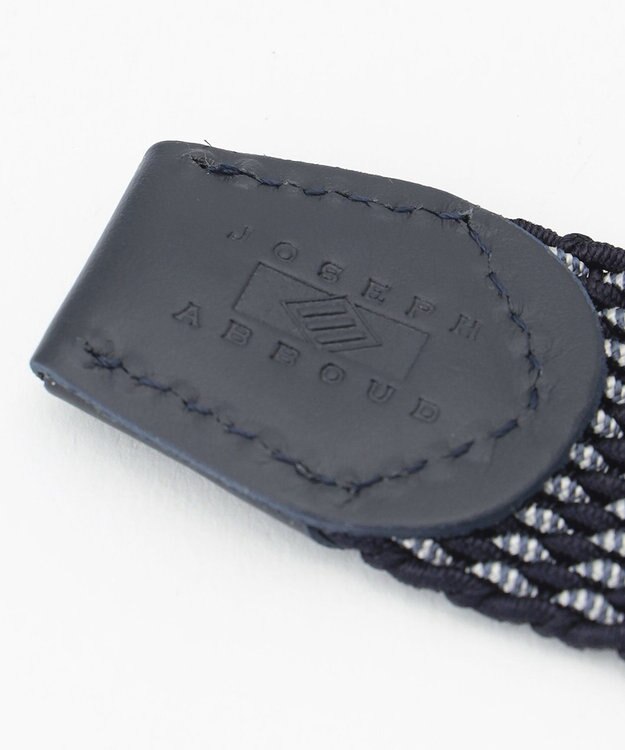 JOSEPH ABBOUD 【伸びる】薄くて軽い！ ライトミックスコード ベルト ダルブルー系