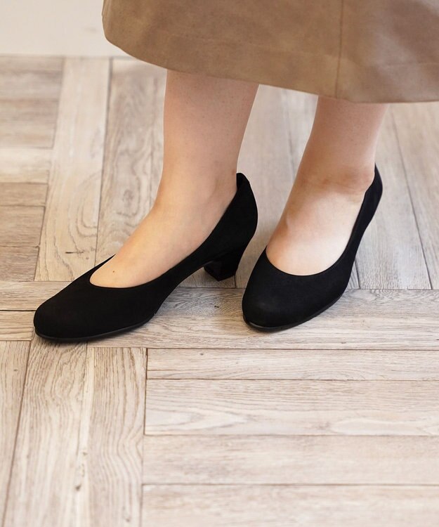 Pointer 日本製 ラウンドトゥパンプス ブラック(ヌバック)