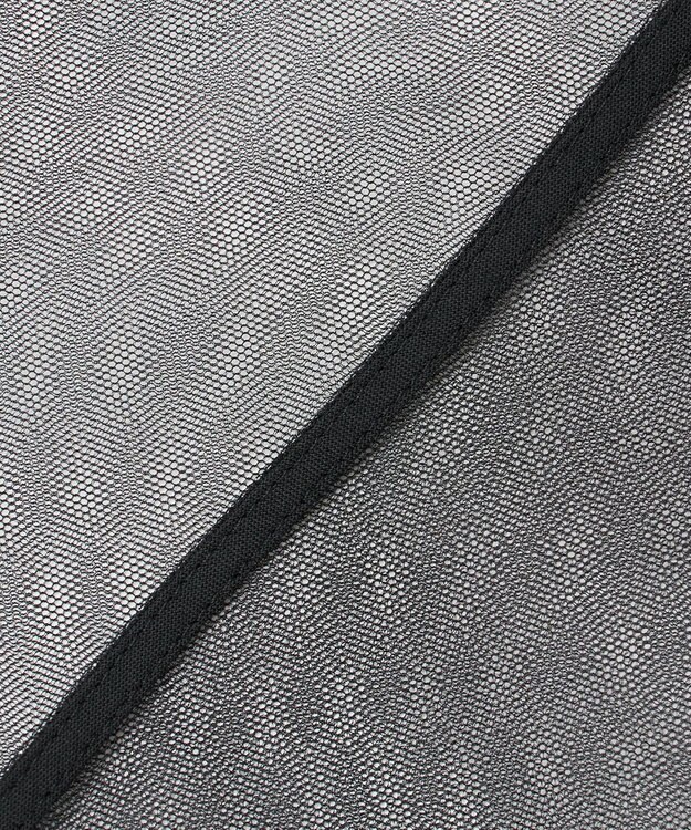 23区 【GOLD LABEL/見上愛さん着用】チュール ペプラムブラウス ブラック系