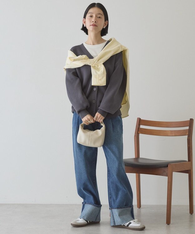 AMERICAN HOLIC Ｖネックニットカーディガン Charcoal Gray