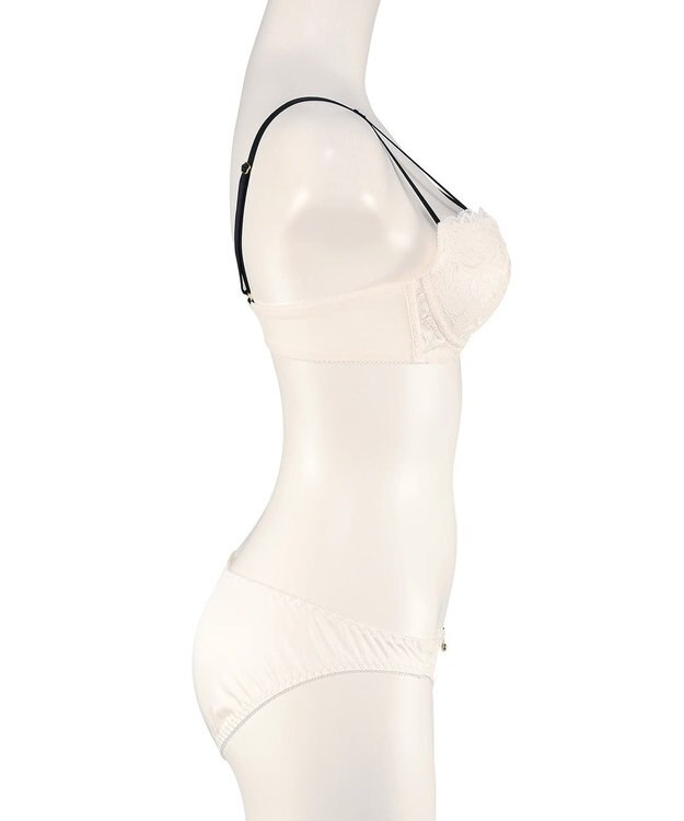 San-ai Resort（三愛水着楽園） 【northerly bra フィットシリーズ 谷間メイク】 Wストラップ ブラジャー＆ショーツSet B～Fカップ ホワイト