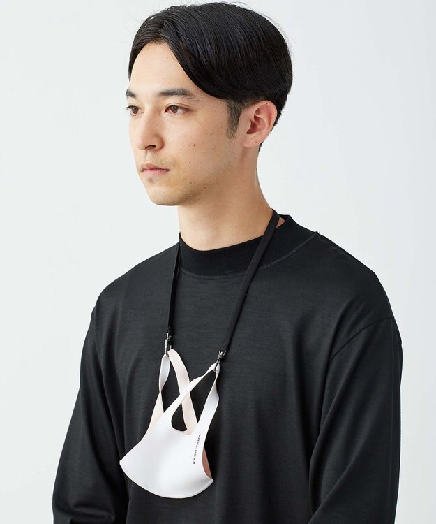 KASHIYAMA マスクストラップA ブラックシャドーストライプ