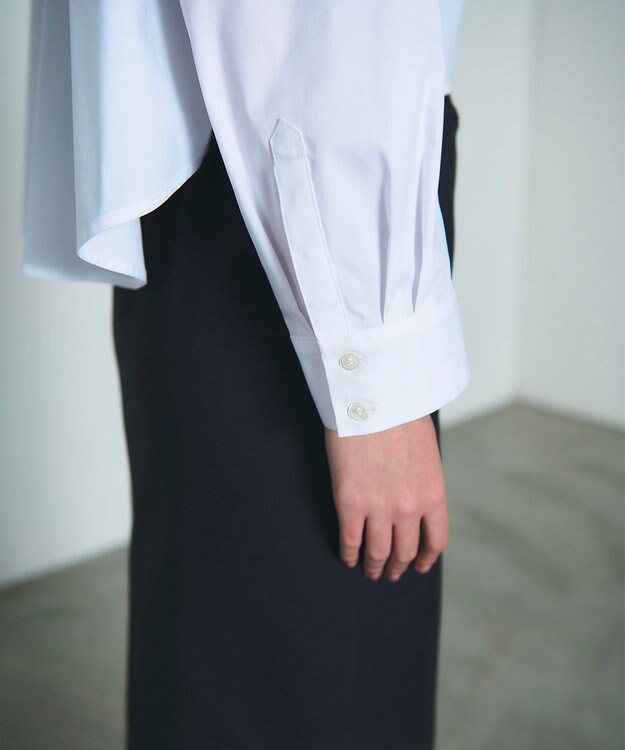 GRACE CONTINENTAL ビジューカラーシャツ ホワイト