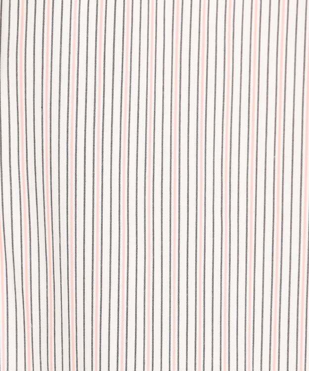 J.PRESS LADIES S 【洗える】BEZコットンナイロン ストライプ ピンタック ブラウス ピンク×ホワイトストライプ系1