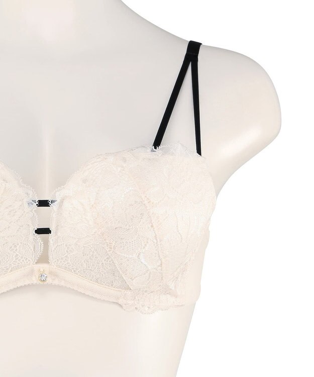 San-ai Resort（三愛水着楽園） 【northerly bra フィットシリーズ 谷間メイク】 Wストラップ ブラジャー＆ショーツSet B～Fカップ ホワイト