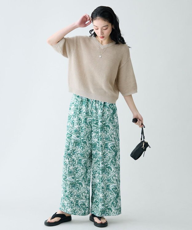 ANY ラミータッチニットT サンドベージュ