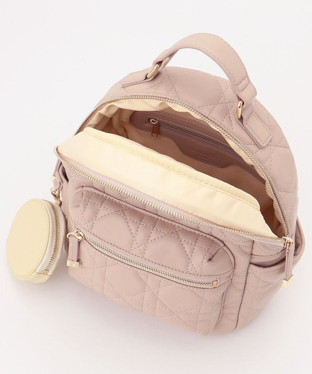 LA BAGAGERIE 【MONICA】ポーチ付きキルティングリュック ベージュ